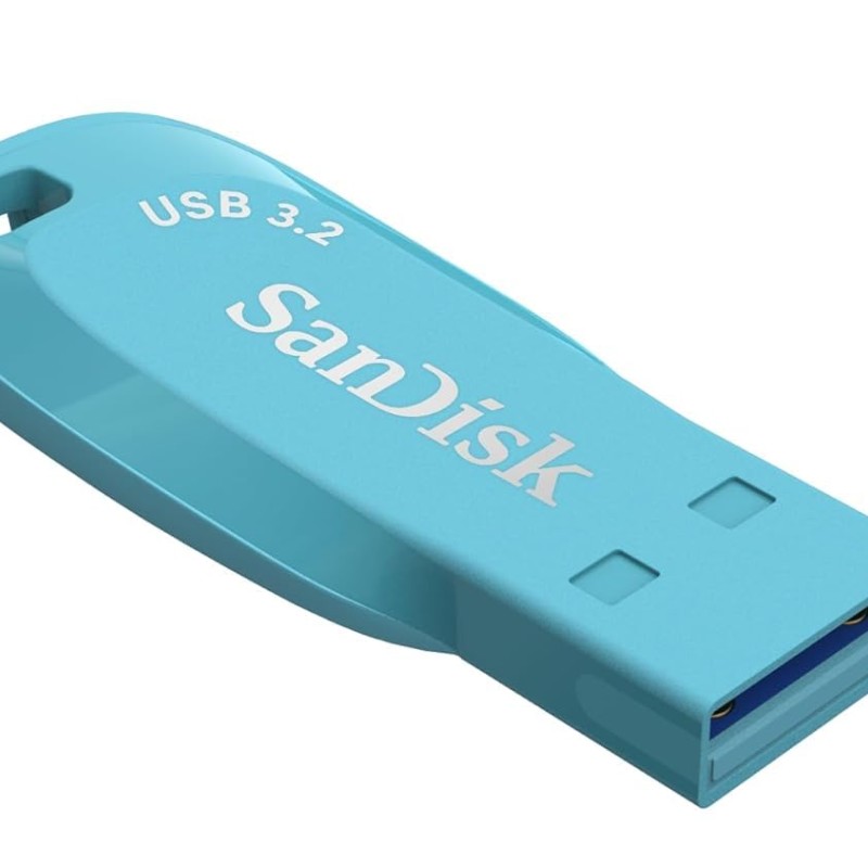 SANDISK Ultra Shift 128GB, USB 3.2 Gen 1, Flash Drive, 100MB/s R, Pendrive, Bachelor Button (SDCZ410-128G-I35BB)