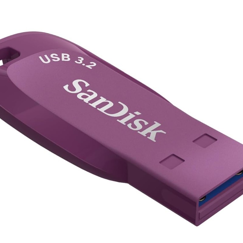 SANDISK Ultra Shift 64GB, USB 3.2 Gen 1, Flash Drive, 100MB/s R, Pendrive, Cattleya Orchid (SDCZ410-064G-I35CO)