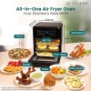SOLARA 12L Air Fryer Oven for Home Kitchen, 1800W OTG Air Fryer Oven 12 Litre with 12 Presets, 9 Accessories Black