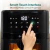 SOLARA Air Fryer For Home 4.5L with See Through Window, 10 Preset menus, 360° High Speed Air Circulation for Fry Black