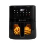 SOLARA Air Fryer For Home 4.5L with See Through Window, 10 Preset menus, 360° High Speed Air Circulation for Fry Black