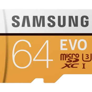 Samsung EVO Grade 3, Class 10 64GB MicroSDXC 100 MB/S Memory Card with SD Adapter (MB-MP64GA/IN)