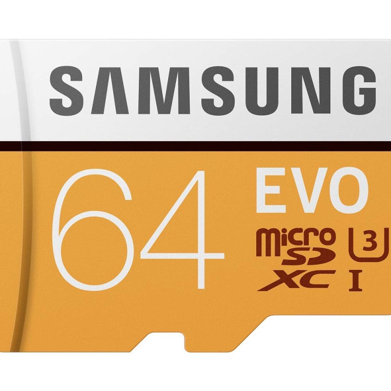 Samsung EVO Grade 3, Class 10 64GB MicroSDXC 100 MB/S Memory Card with SD Adapter (MB-MP64GA/IN)