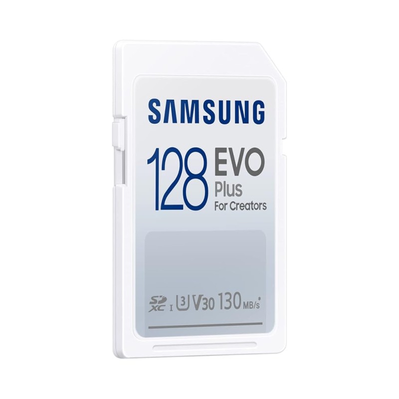Samsung EVO Plus 128GB, SDXC, UHS-I, U3, Upto 130MB/s, FHD & 4K UHD Card for DSLR and mirrorless Cameras (MB-SC128K) MB-SC128K/APC
