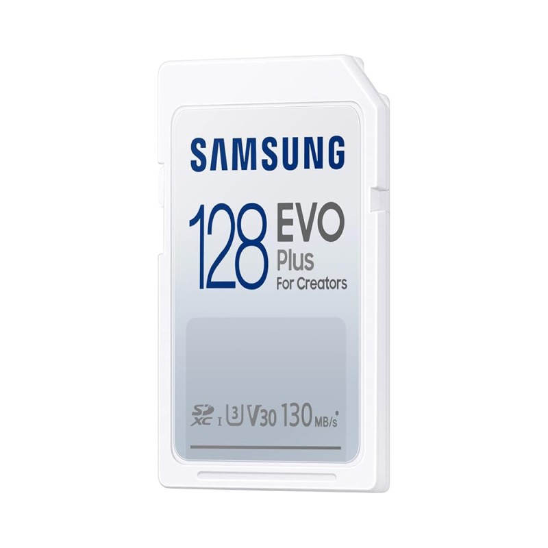 Samsung EVO Plus 128GB, SDXC, UHS-I, U3, Upto 130MB/s, FHD & 4K UHD Card for DSLR and mirrorless Cameras (MB-SC128K) MB-SC128K/APC