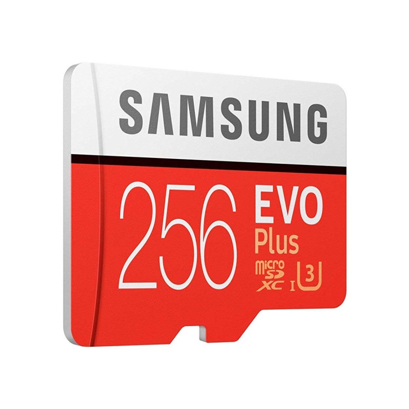 Samsung EVO Plus 256GB microSDXC UHS-I U3 100MB/s Full HD & 4K UHD Memory Card with Adapter (MB-MC256GA)
