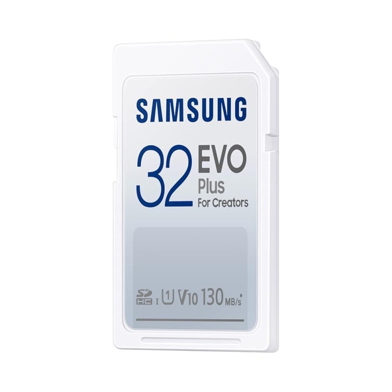 Samsung EVO Plus 32GB, SDHC, UHS-I, U1, Upto 130MB/s, FHD, Memory Card (MB-SC32K)
