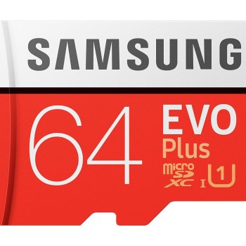 Samsung EVO Plus 64GB microSDXC UHS-I 100MB/s Full HD & 4K UHD Memory Card with Adapter (MB-MC64HA)