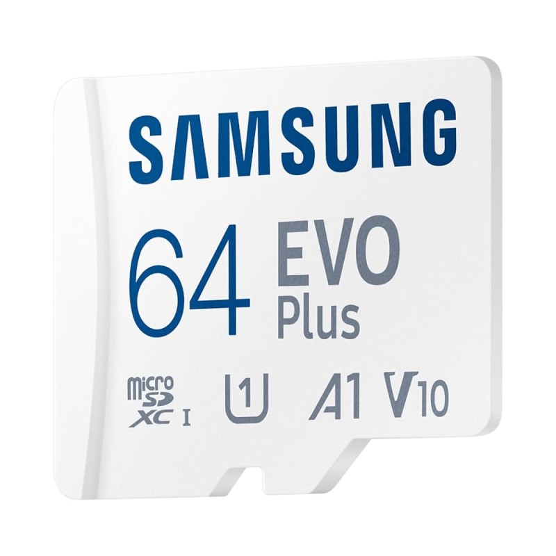 Samsung EVO Plus 64GB microSDXC UHS-I U1 130MB/s Full HD & 4K UHD Memory Card with Adapter (MB-MC64KA)