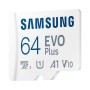Samsung EVO Plus 64GB microSDXC UHS-I U1 130MB/s Full HD & 4K UHD Memory Card with Adapter (MB-MC64KA)
