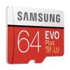 Samsung EVO Plus 64GB microSDXC UHS-I U3 100MB/s Full HD & 4K UHD Memory Card with Adapter (MB-MC64GA)