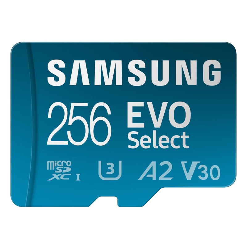 Samsung EVO Select 256GB microSDXC Memory Card + Adapter, Up to 160MB/s