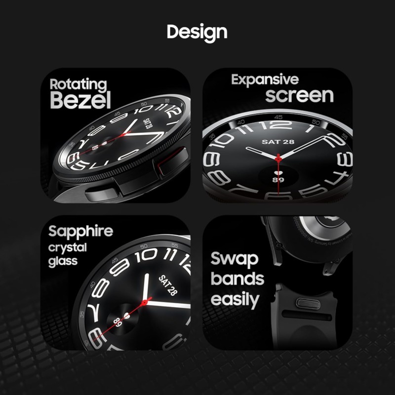 Samsung Galaxy Watch6 Classic (Smartchoice) (Black, 47mm) | Rotating Bezel | LTE | Monitor BP and ECG | Track Sleep and Health
