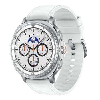 Samsung Galaxy Watch8 Classic (46mm LTE, White) with 3nm Processor | Dual GPS | Sapphire Glass & Stainless Steel White