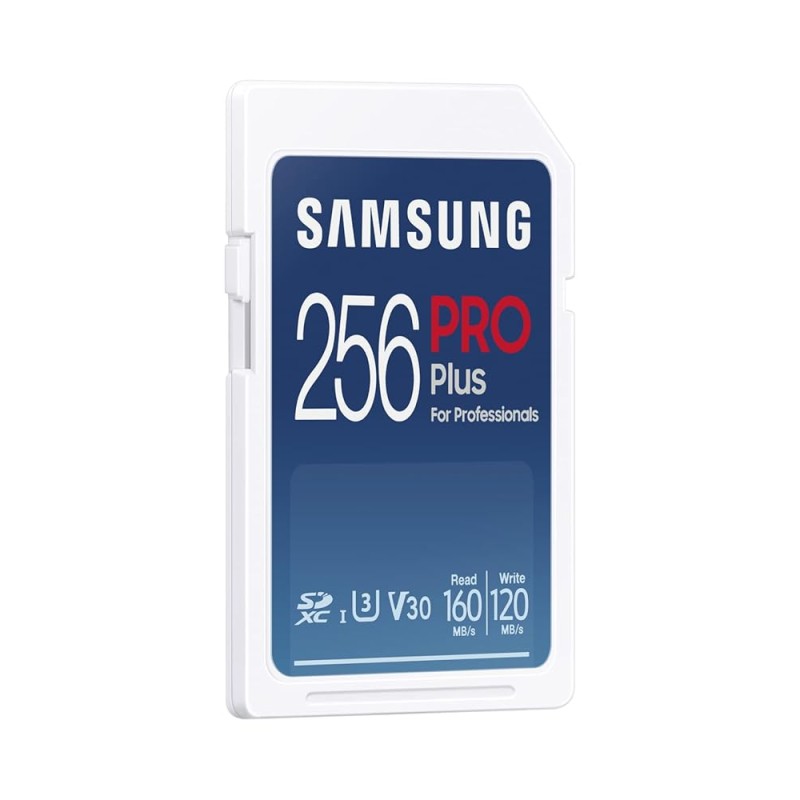 Samsung PRO Plus 256GB, SDXC, UHS-I, U3, 160&120MB/s Reads & Writes, FHD & 4K UHD, Memory Card for DSLR and mirrorless cameras (MB-SD256K)