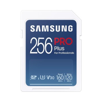 Samsung PRO Plus 256GB, SDXC, UHS-I, U3, 160&120MB/s Reads & Writes, FHD & 4K UHD, Memory Card for DSLR and mirrorless cameras (MB-SD256K)