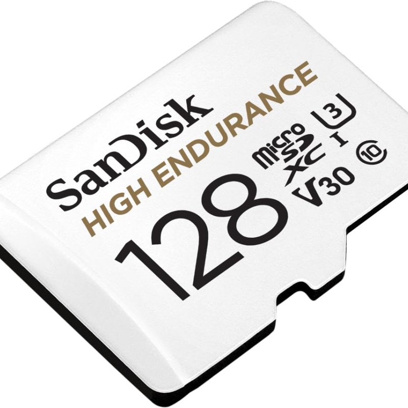 SanDisk 128GB High Endurance Video MicroSDXC Card with Adapter for Dash Cam and Home Monitoring Micro SD Card - SDSQQNR-128G-GN6IA