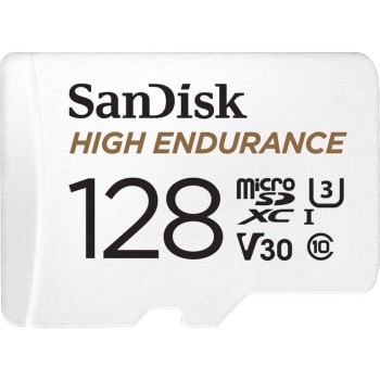 SanDisk 128GB High Endurance Video MicroSDXC Card with Adapter for Dash Cam and Home Monitoring Micro SD Card - SDSQQNR-128G-GN6IA
