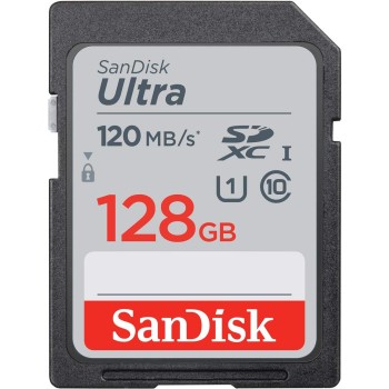 SanDisk 128GB Ultra UHS-I Class 10 U1 SDXC Memory Card, 120MB/s Read Ultra SD Card