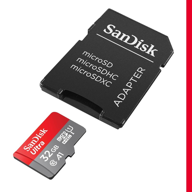 SanDisk 32GB Ultra microSDHC UHS-I Memory Card - 120MB/s, C10, U1, Full HD, A1, Micro SD Card - SDSQUA4-032G-GN6MA