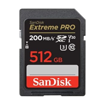 SanDisk Extreme Pro SD UHS I 512GB Card for 4K Video for DSLR and Mirrorless Cameras 200MB/s Read & 140MB/s Write