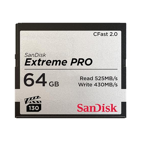 SanDisk 64GB Extreme Pro CFast 2.0 Memory Card (SDCFSP-064G-G46D)
