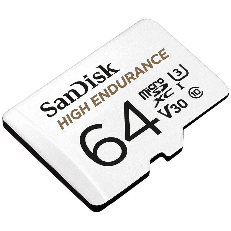 SanDisk 64GB High Endurance Video MicroSDXC Card with Adapter for Dash Cam and Home Monitoring Micro SD Card - SDSQQNR-064G-GN6IA