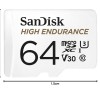 SanDisk 64GB High Endurance Video MicroSDXC Card with Adapter for Dash Cam and Home Monitoring Micro SD Card - SDSQQNR-064G-GN6IA