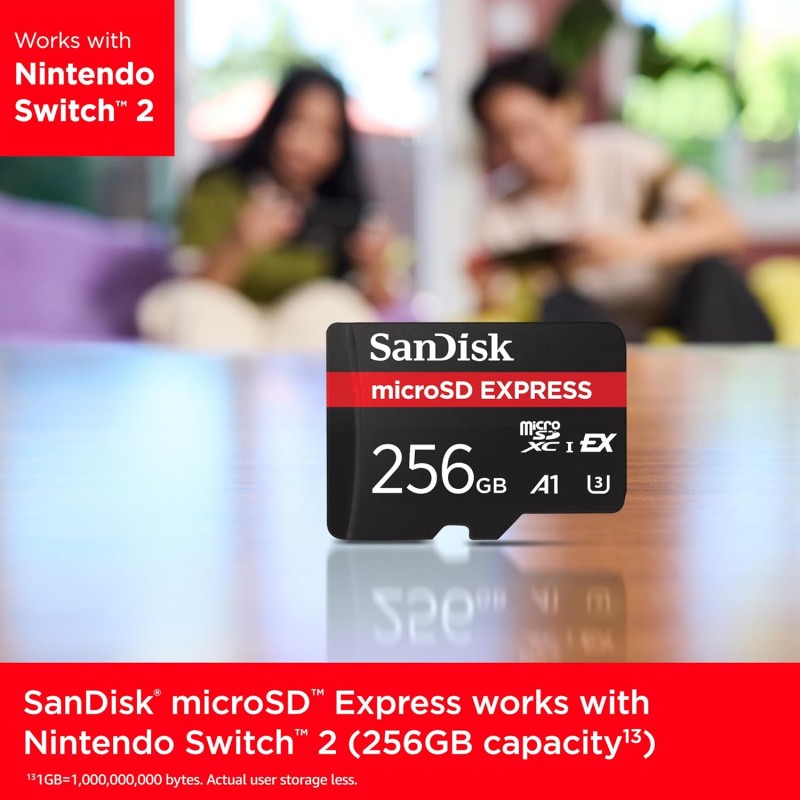 SanDisk Express microSD Card, 256GB Up to 880MB/s Read, Up to 650MB/s Write, 210MB/s Sustained Write, U3, C10