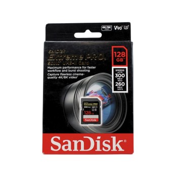 SanDisk Extreme PRO 128GB SDXC Memory Card up to 300MB/s, UHS-II, Class 10, U3, V90 for 8K Video, Black