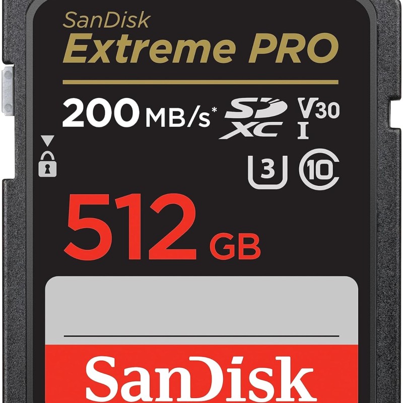 SanDisk Extreme PRO 512GB V60 UHS-II SD Cards, 280/150MB/s,V60,C10,UHS-II, for 6K Video Recording