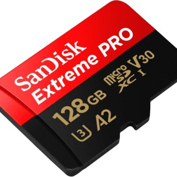 SanDisk Extreme Pro 128GB microSDXC UHS-I, V30, 200MB/s Read, 90MB/s Write, Memory Card for 4K Video on Smartphones.