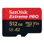 SanDisk Extreme Pro 512GB microSDXC UHS-I, V30, 200MB/s Read, 140MB/s Write, Memory Card for 4K Video on Smartphones.