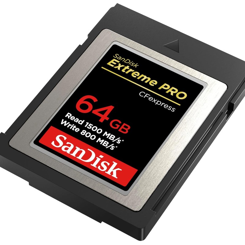 SanDisk Extreme Pro Cfexpress Type B Card,1500 MB/s R & 800 MB/s W, Black, 64GB