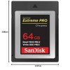 SanDisk Extreme Pro Cfexpress Type B Card,1500 MB/s R & 800 MB/s W, Black, 64GB