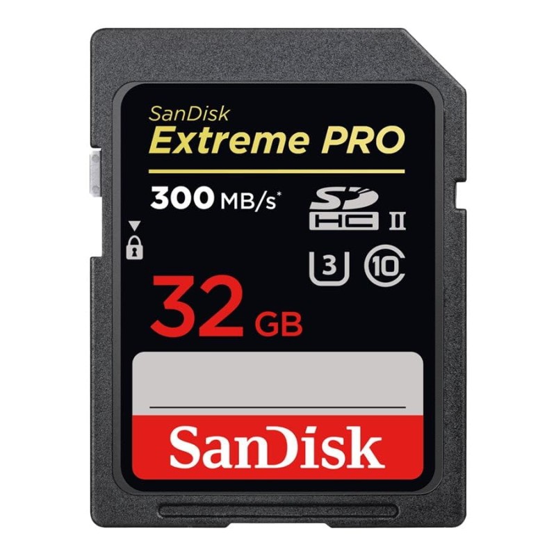 SanDisk Extreme Pro SD UHS I 32GB Card for 4K Video for DSLR and Mirrorless Cameras 100MB/s Read & 90MB/s Write