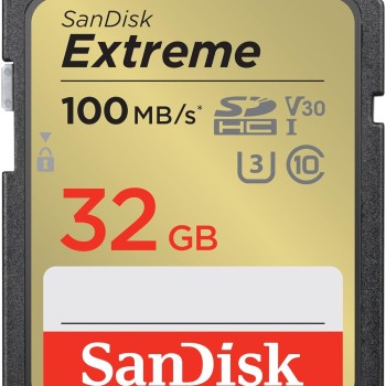SanDisk Extreme SD UHS-I 32GB Card for 4K Video for DSLR and Mirrorless Cameras | Up to 100MB/s Read Write