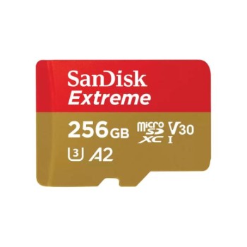 SanDisk Extreme® 256GB microSDXC UHS-I, 190MB/s Read, 130MB/s Write Memory Card for 4K Video on Smartphones