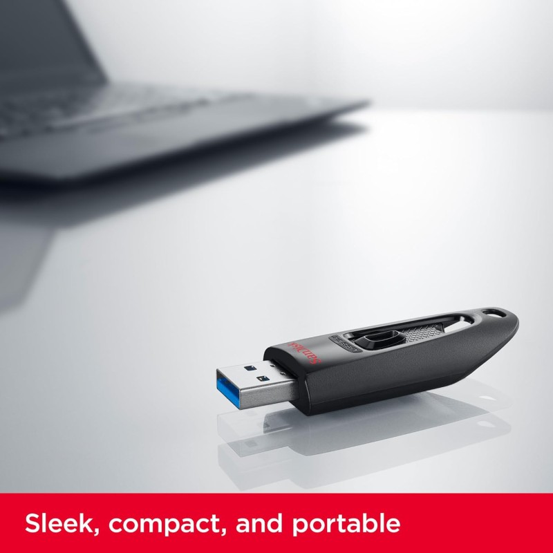 SanDisk Ultra 64GB, USB 3.0, Flash Drive, Upto 130MB/s R, Pendrive, Black (SDCZ48-064G-I35)