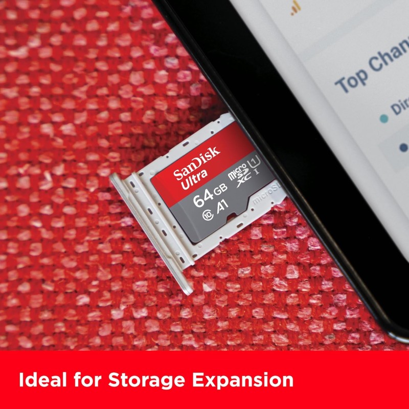 SanDisk Ultra 64GB microSDXC UHS-I, 140MB/s R, Memory Card