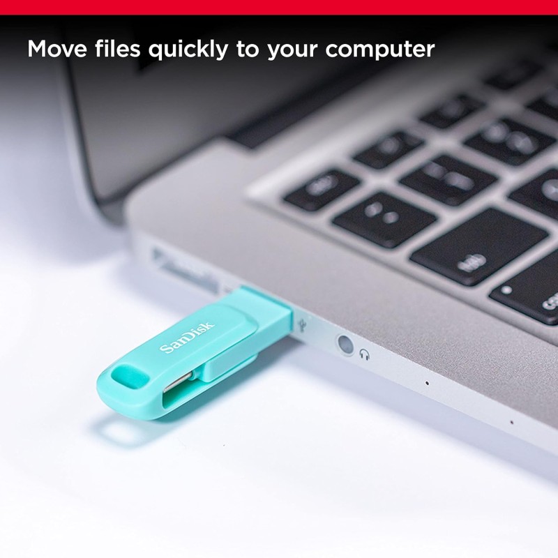 SanDisk Ultra Dual Drive Go 256GB USB 3.0 Type C Pen Drive for Mobile Mint Green
