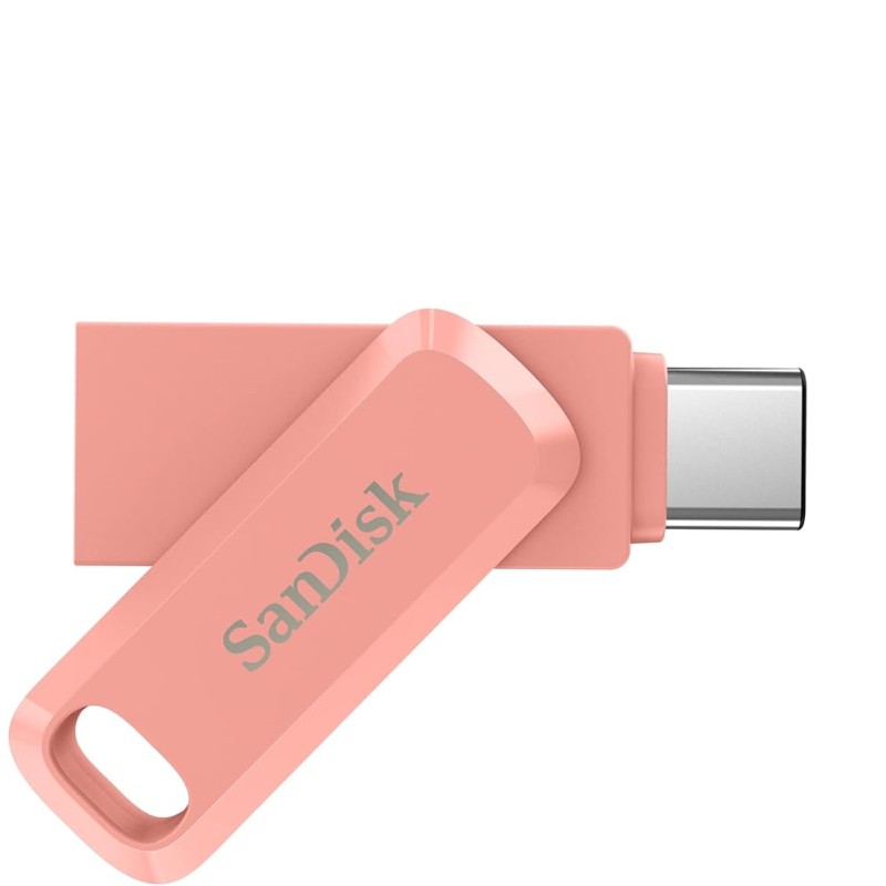 SanDisk Ultra Dual Drive Go USB 3.0 Type C Flash Drive, Peach, 64GB