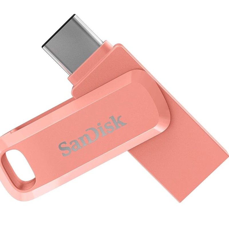 SanDisk Ultra Dual Drive Go USB 3.0 Type C Flash Drive, Peach, 64GB
