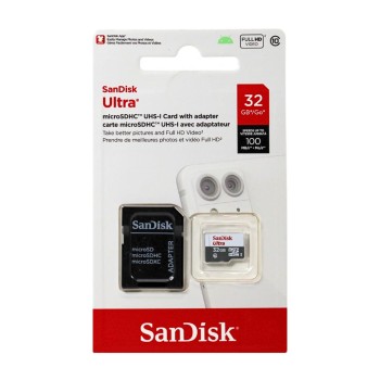 SanDisk Ultra MicroSDHC 32GB UHS-I Class 10 Memory Card with Adapter (Upto 80mbps Speed)