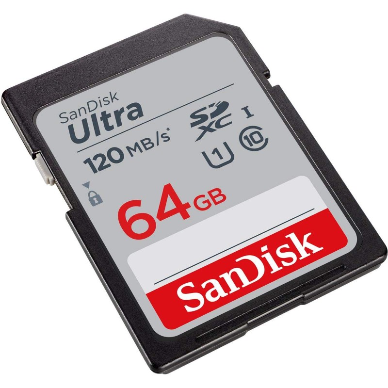 SanDisk Ultra SDXC UHS-I Card 64GB 120MB/s R, for DSLR Cameras