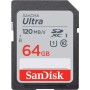 SanDisk Ultra SDXC UHS-I Card 64GB 120MB/s R, for DSLR Cameras