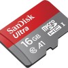 Sandisk 16GB Class 10 Ultra MicroSD UHS-A1 Card with Adapter (SDSQUAR-016G-GO61A)