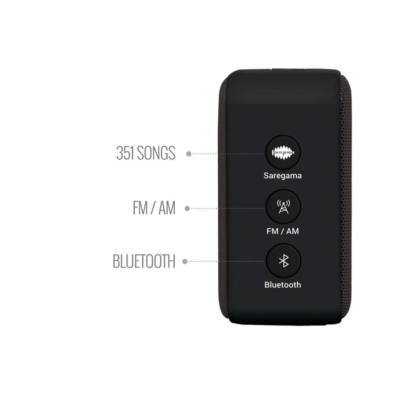 Saregama Carvaan Mini Hindi 2.0- Music Player with Bluetooth/FM/AM/AUX (Moonlight Black)
