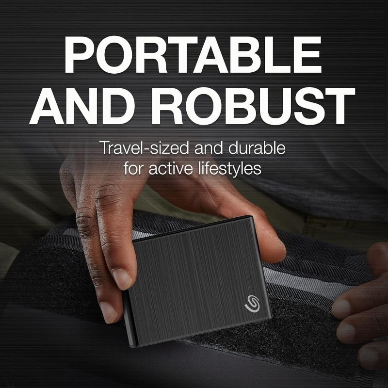 Seagate One Touch 2 TB External SSD up to 1030 Mb/s, for Windows and Mac, with Android App, 3 yr Data Recovery Services, Portable Solid State Drive Black (STKG2000400)