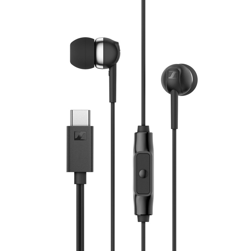 Sennheiser CX 80U Wired in-Ear Earphones with in-Line Microphone, One Button Smart Control Black